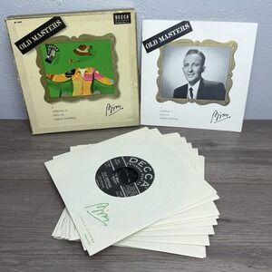 RARE Bing Crosby Vintage Old Masters 45 RPM EP Vinyl Record Albums Box Set DECCA